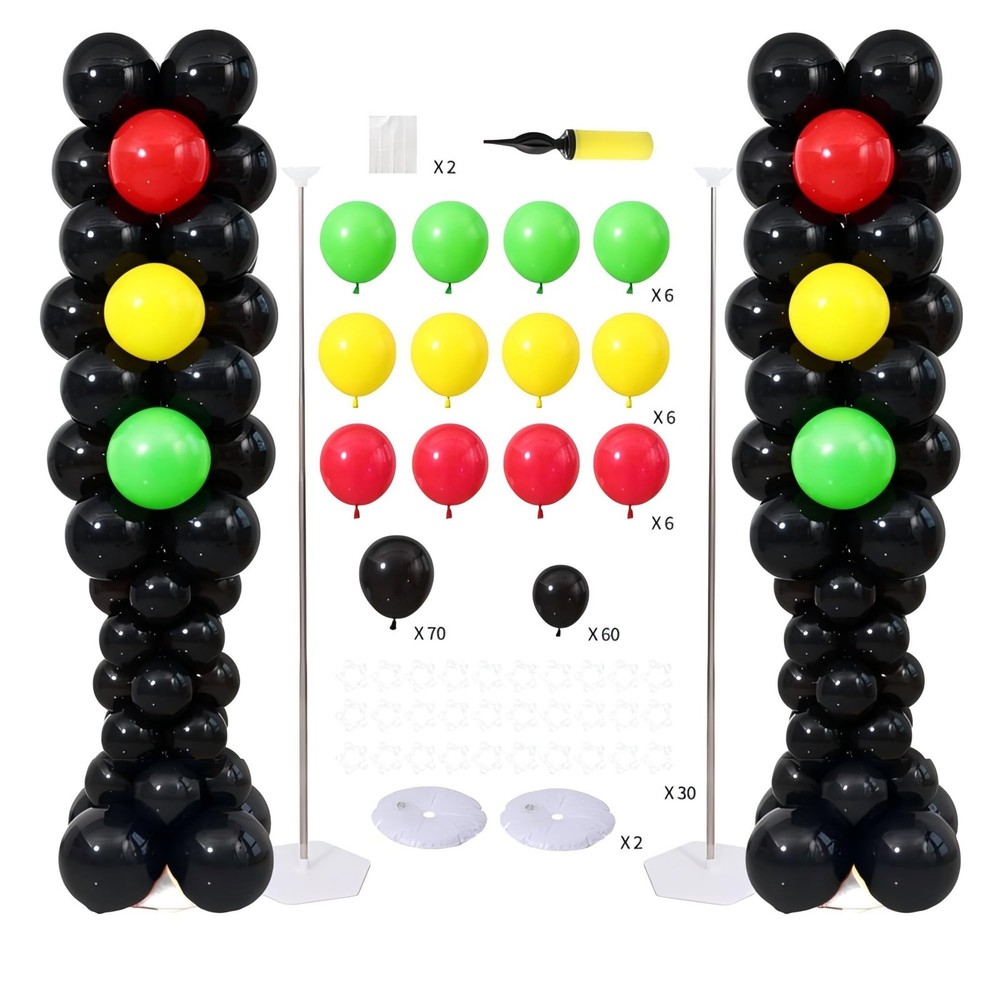 Traffic Light Balloon Column Stand Kit 2 Sets,Adjustable Metal Tubes with 148…