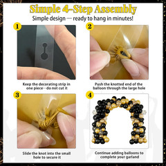 Black and Gold Graduation Decorations 2026, 138 Pcs Graduation Balloon Arch Kit