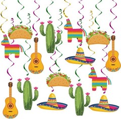 Mexican Fiesta Hanging Swirl Decorations, Cinco De Mayo Party Supplies, Taco …