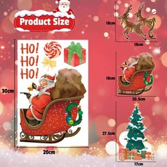 Christmas Party Decorations – Snowflake Window Clings Stickers for White Red