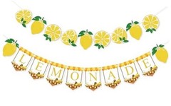 Lemonade Stand Supplies Banner Lemonade Sign Lemon Garland for Summer Birthday