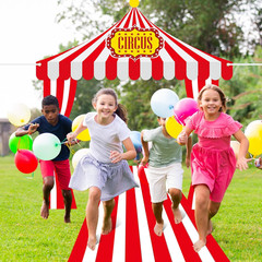 4 Pcs Carnival Circus Tent Decorations Carnival Entryway Door Party Decor Awning