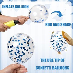 2026 Graduation Party Decorations, 70pcs Grad Balloons Blue and White Graduat…
