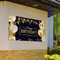 Happy Birthday Backdrop Banner Extra Large Birthday Sign Poster for Men Women An