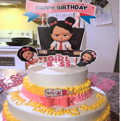 Black Girl Baby Boss Cake Topper happy birthday party supplies decoration event