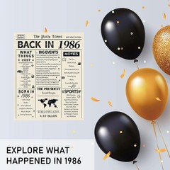 40th Birthday Decorations for Men and Women, 3 Pieces Vintage 40 Birthday An…