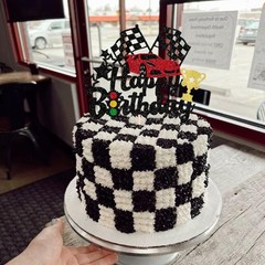 1 Pack Race Car Cake Topper Traffic Light Trophy Flag Racing Happy Birthday C…