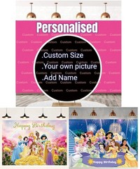 dancing princesses backdrop photo Background Banner Birthday Party Decorations
