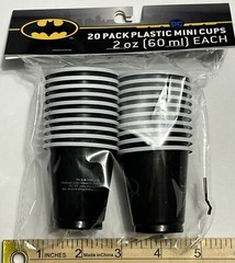 Batman – Dc Comics Batman 2oz Mini Disp Party Cup 20pk DC Comics NIP