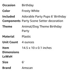 HAPPY BIRTHDAY BANNER DOGS party pups set of 5 posters NEW scene setter