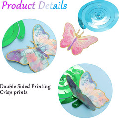30 Pcs Butterfly Hanging Swirl Decorations Hanging Butterfly Party Decoration fo