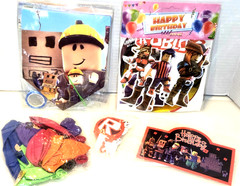 New Birthday Party Decor Roblox 46 Pieces Banner Balloons Cupcake Cake Topper