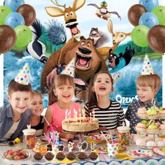 Open Season Birthday Party Supplies Set Balloons Cake Toppers Banner for Kids