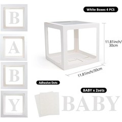 DIY Clear Balloon Box Set Baby Shower Gender Reveal Birthday Party Decoration US
