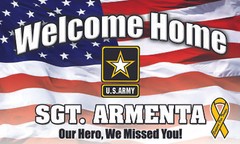 3’x5′ – Army Military Welcome Home Banner – Personalized