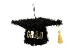 Graduation Cap Party Decoration 5″ Hanging or Tabletop Mini 3D Tinsel & Plastic
