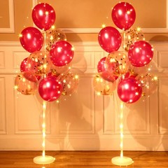 2 Set Floor Balloon Column Stand Kit with 40 Balloons Light Balloon Tower Kit…