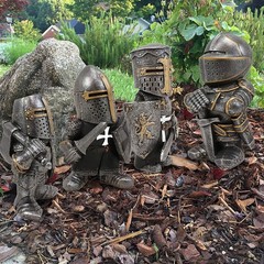 Vibrant Colors Gnome Guard Medieval Figurine Art Ornament Home Garden Decor