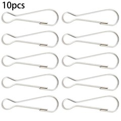 10 Pcs Stainless Steel Flag Pole Clips Keychains Curtains Clip Fixed Buckle