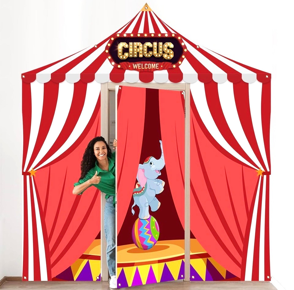 4 Pcs Circus Decorations Carnival Theme Party Door Decor