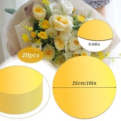 20 Pcs 10 Inch Round Mirrors for Centerpieces Acrylic Gold Circle Mirror Cand…