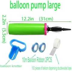 Balloon Pump Hand Two-Way Dual Action inflate 2Pack and Balloon Tying Tool in On