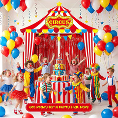 5 Pcs Carnival Circus Tent Decorations Set – Circus Theme Party Decorations with