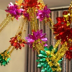 3X 10ft Festival Foil Garland Ceiling Hanging Tinsel Xmas Christmas Home Decor