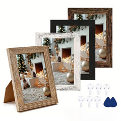 Minimalist MDF Picture Frames 4 Pack 4×6 5×7 for Living Room Bedroom Wall Decor