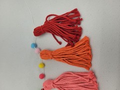 Syhood 3 Pcs Colorful Boho Tassel Garland Rainbow Pom Pom Each 50» Colorful