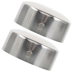 2 Pcs Metal Handrail End Caps Round Plug Covers for Wood Rail Tubing