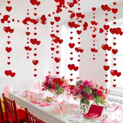 52Ft Valentines Day Party Decorations Red Heart 4 Count (Pack of 1),