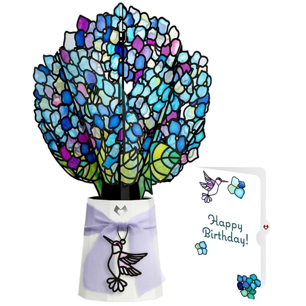 Sunlit Hydrangeas Bouquet | Birthday Sentiment Included