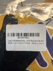 65th birthday “Happy 65th lap around the sun birthday” banner