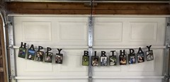 Birthday Party Decorations • Happy Birthday Photo Banner Black