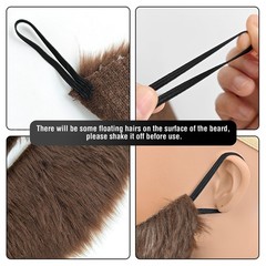 Fake Beard for Men with Elastic Band, Easy Wear, Fake Mustache for Adult, Cos…