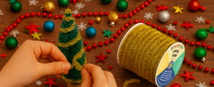 Blue Tinsel Garland – 30 Feet Thin Metallic Foil Glitter Garland for Christmas