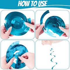 Ceiling Swirl Foil Decorations Hanging Plastic Streamer Themed Swirl Party fo…