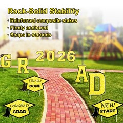 2026 Grad Yard Signs Plastic Graduation Yard Signs Party Lawn Garden Decoration