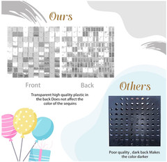 Silver Shimmer Wall Party Backdrop 6ft x 6ft 36pc Square Sequin Shimmer Backdrop