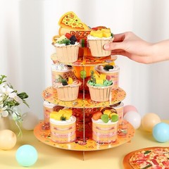 3 Tier Pizza Party Cupcake Stand Turtle Party Decorations Turtle Birthday Cup…