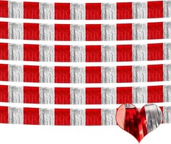 6 Pack 6 Feet Foil Fringe Garland Metallic Tassle Banner Wall Hanging Tinsel …