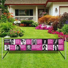 Large Women’s History Month Banner for Fence Womens Multicolor