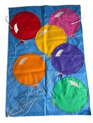 Yard Flag 40″ X 28″ Balloon Birthday Party Celebrate Multi Blue Background