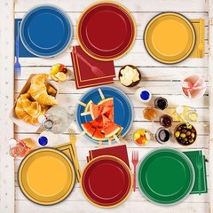 96Pcs Magical Wizard School Party Plates & Napkins for 24 Guests – Colorful Set