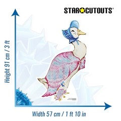 Duck Blue Bonnet Cardboard Cutout 91cm with Free Mini Standee – Easter Goose