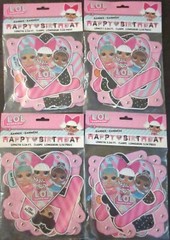 4X LOL Surprise Dolls Happy Birthday Letter Banner Girls Party Decoration.
