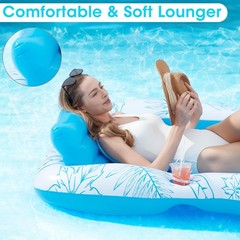 Inflatable Adult Pool Lounger Float Large Beach Sun Tanning Floats Raft Sunb…