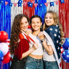 Vibrant American Flag Streamers 2-Pack – Indoor & Outdoor 4th of July Decor