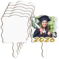 2 Pcs Large Graduation Sublimation Blanks Fans 17.7×11.8 Inch Class of 2026 B…